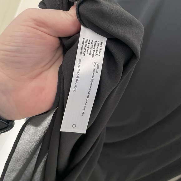 Eileen Fisher Ballet Neck Silk Jersey Dress Tunic Shirt GRAY Size Small - Picture 8 of 11